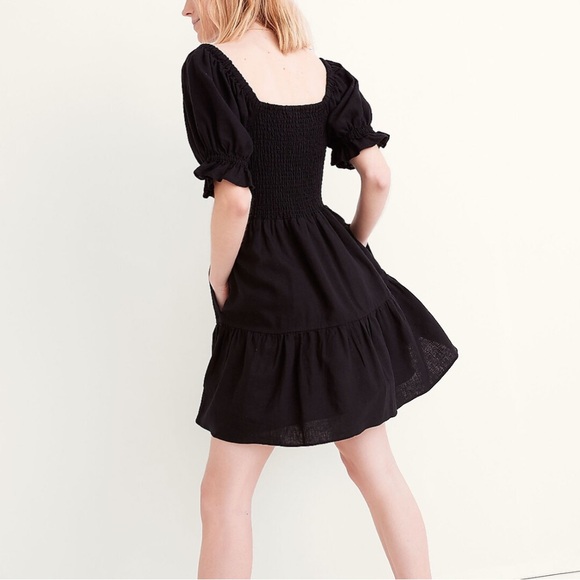 Madewell Linen-Blend Lucie Smocked Mini Dress - Picture 2 of 10